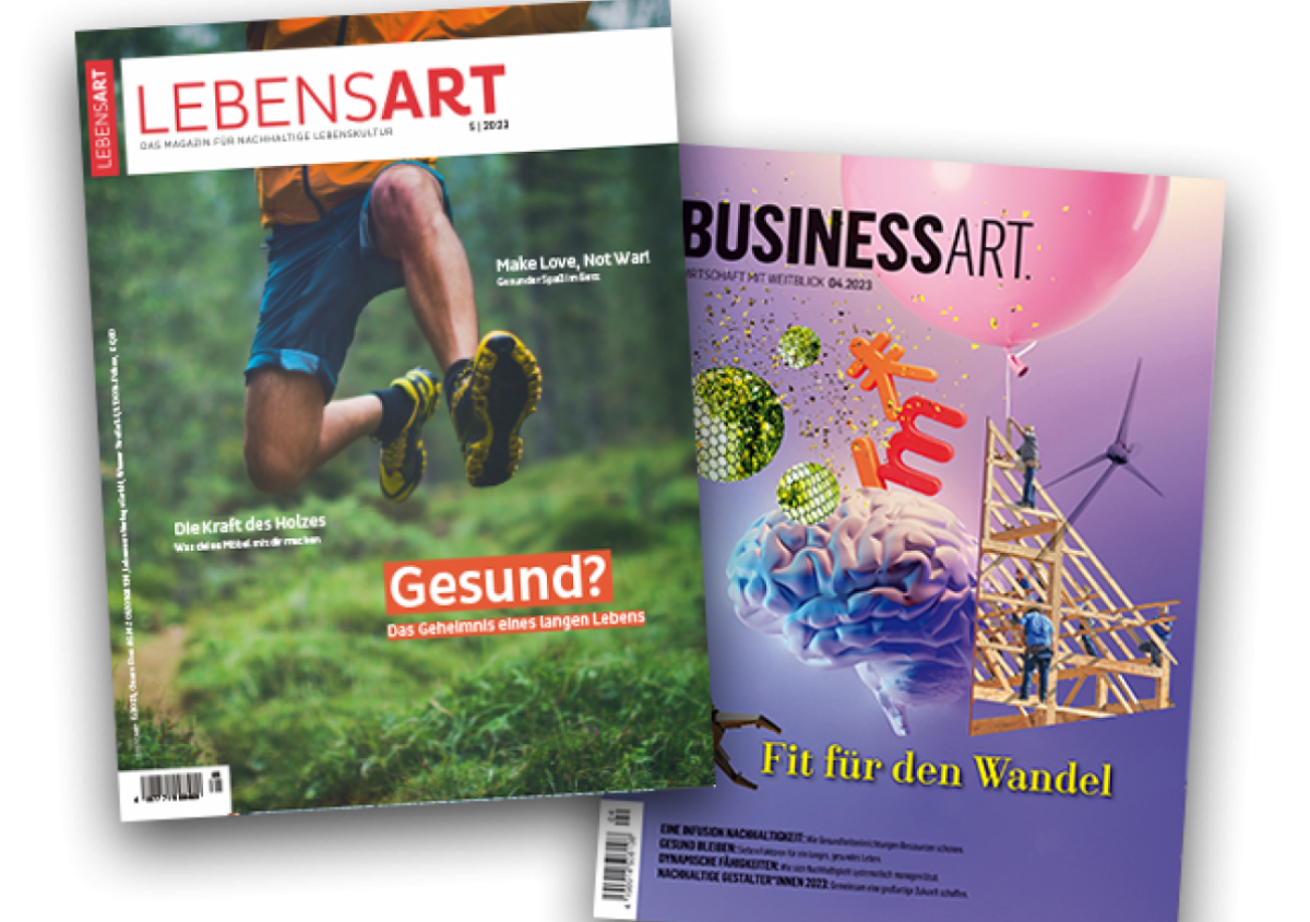 Cover der Magazine Lebensart 5/23 und Businessart 4/23